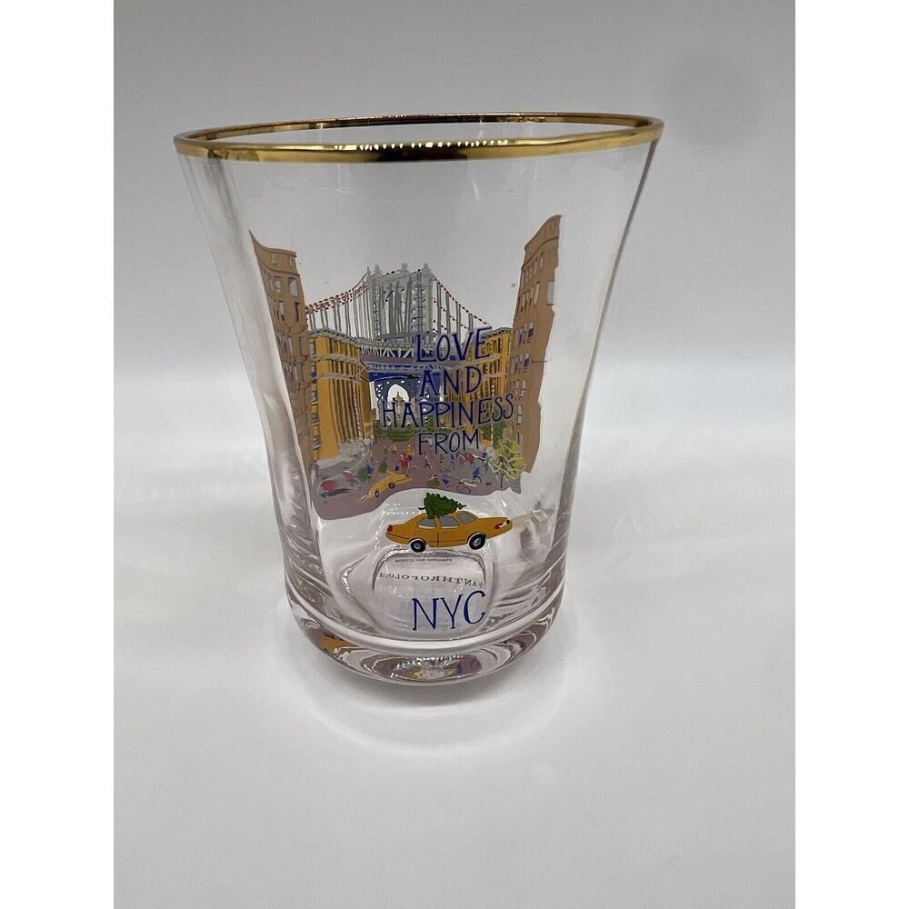 Anthropologie Holiday In The City Juice Glass Drinking Glasses 2024 Full Set - Picture 12 of 16